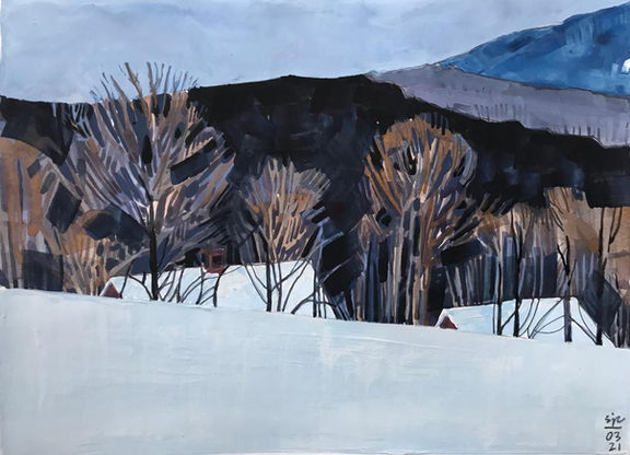 Ascutney morning Vermont winter
