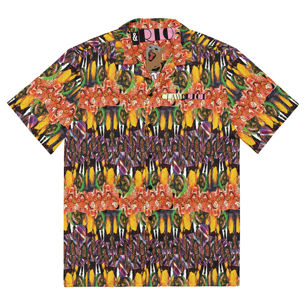 Thumbnail: The Future is Meow Button-Up Shirt – Futuristic Cat Design by Claw and Riot