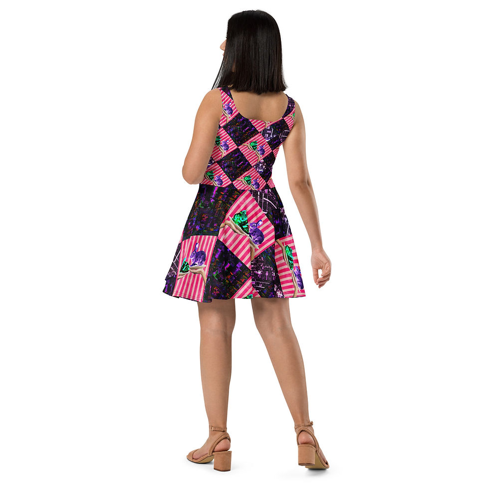 Thumbnail: Adorable Servings Collage-Print Mini Dress