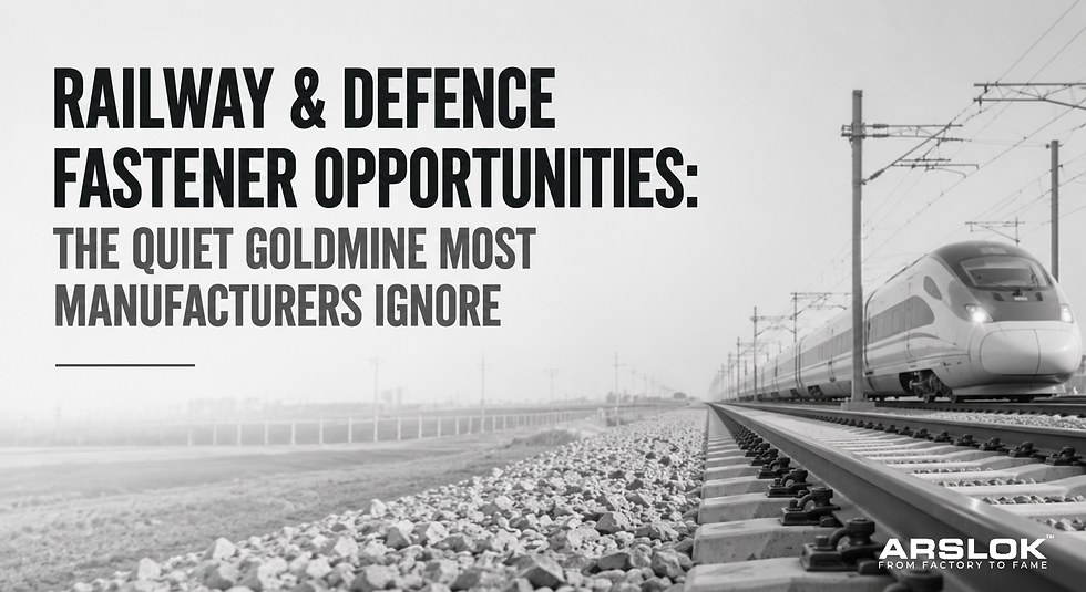 Railway & Defence Fastener Opportunities: The Quiet Goldmine Most Manufacturers Ignore