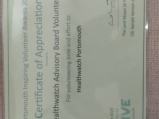 certificate awarded to our Advisory Board