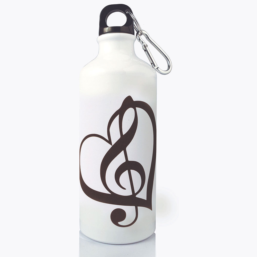 Botella de Aluminio 600 ml-Clave de Sol