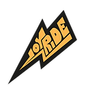 LOGO JOYRIDE yellow lightning with the company name