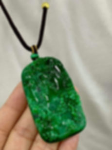 High quality natural green jade pendent 
