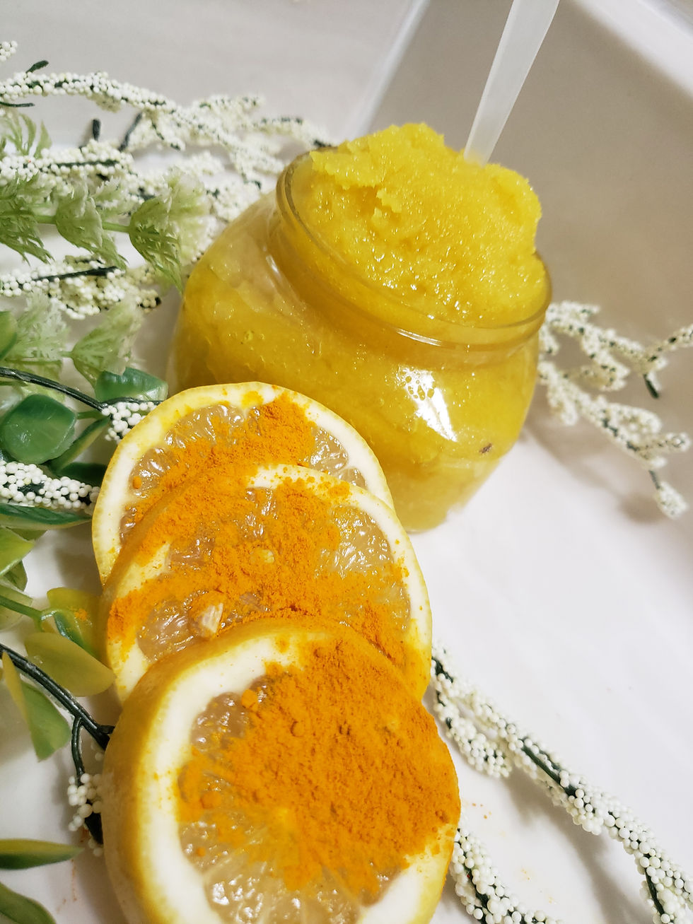 Turmeric and lemon Sugar Scrub
