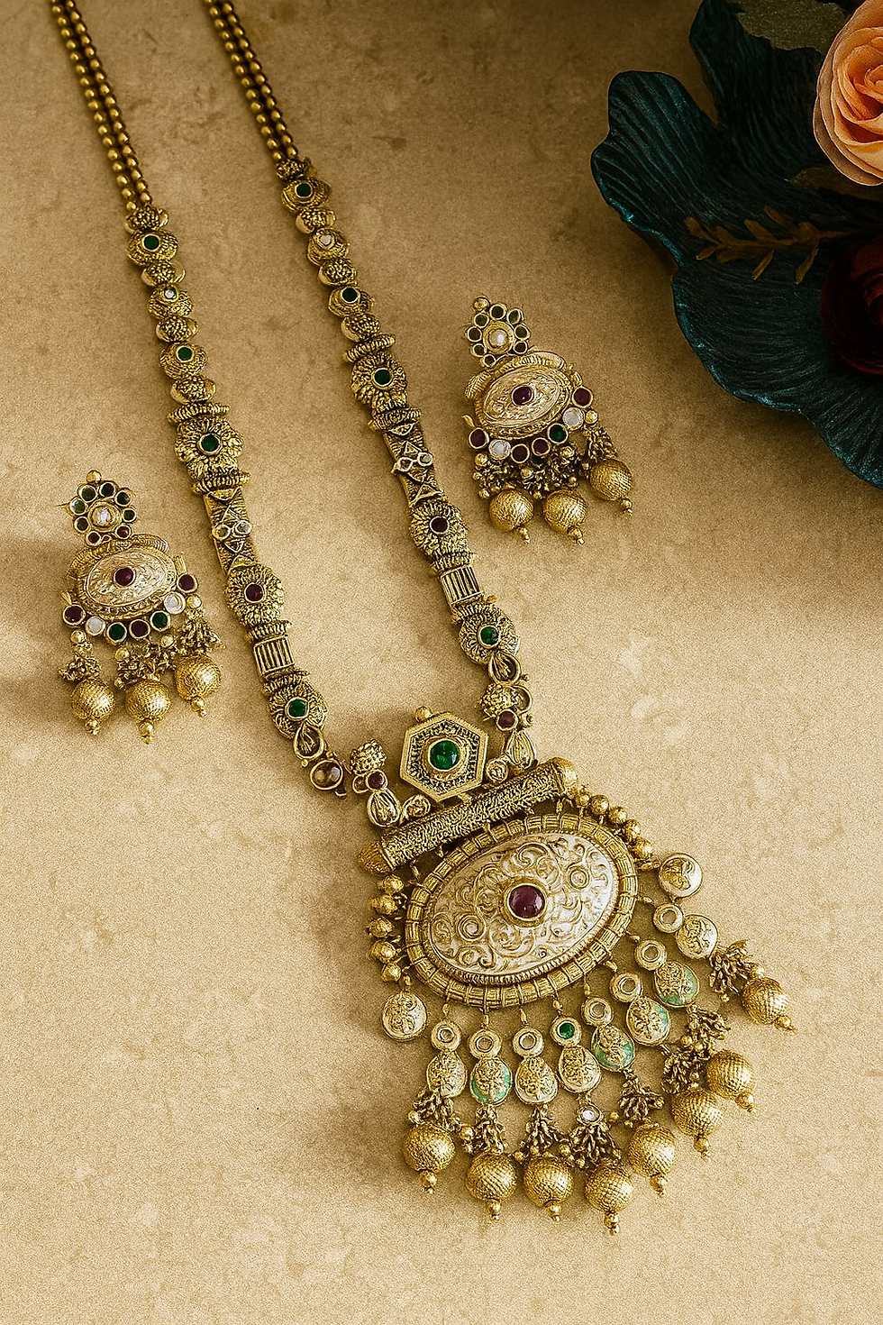 Green & Blue dreams,draped in gold