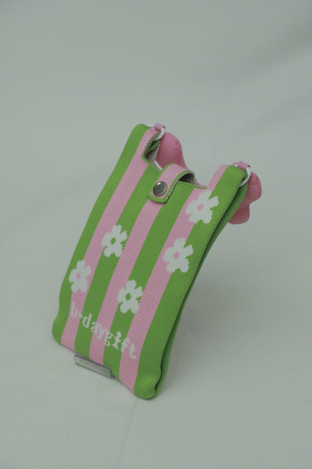 Daisy Pop Knit Mobile Sling Bag