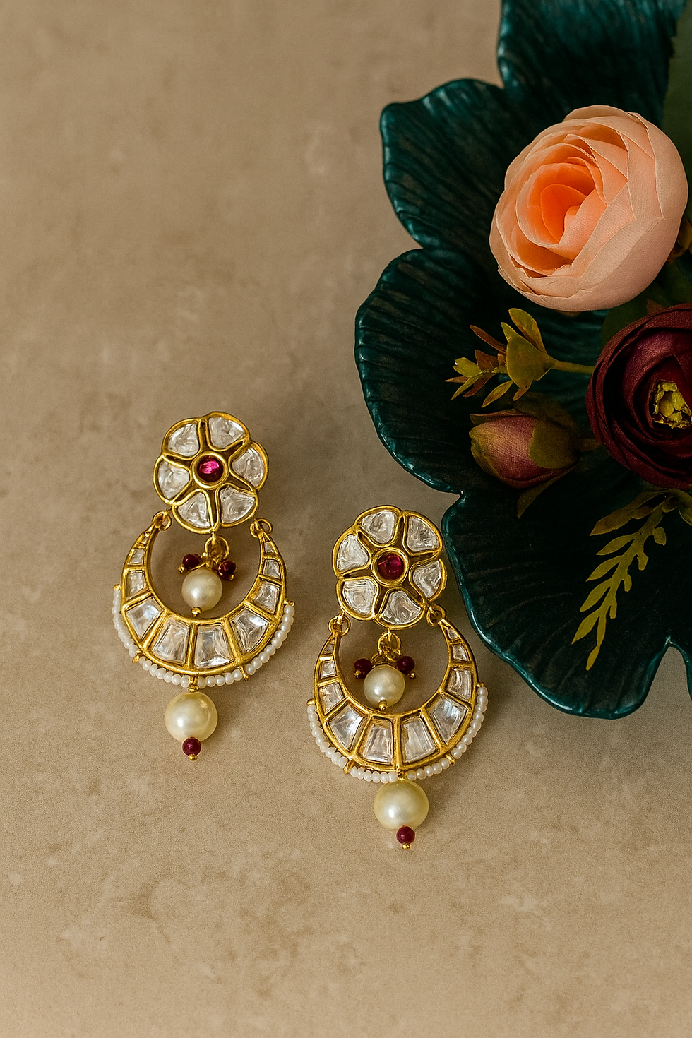 Blooms of tradition,shining in kundan