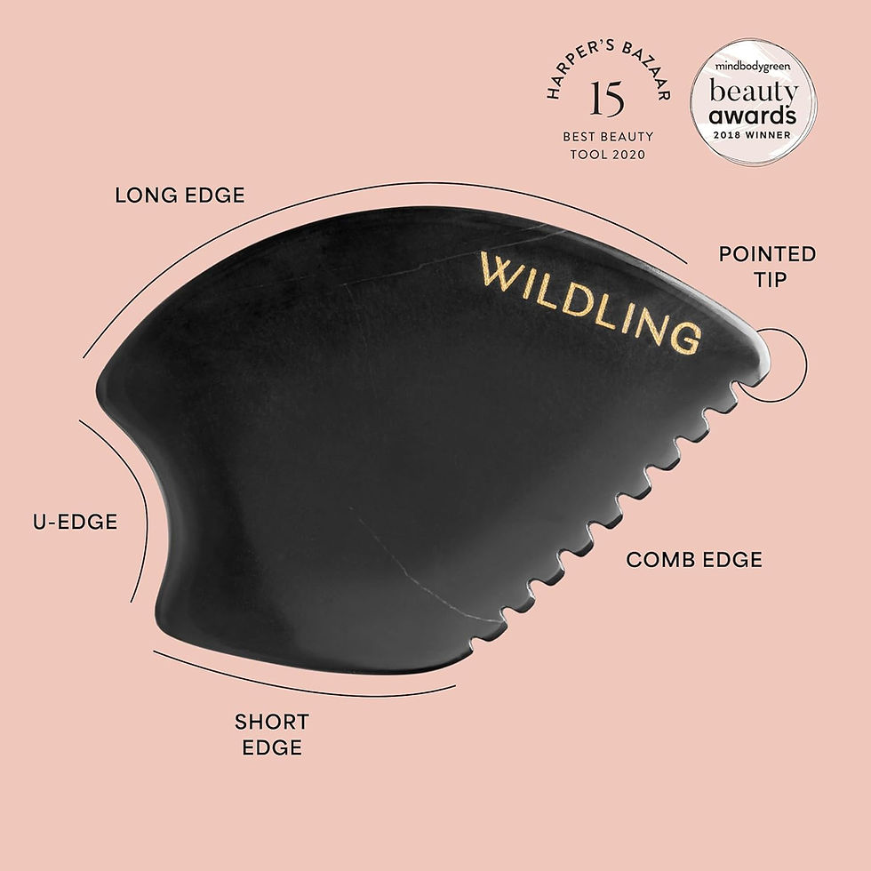 Thumbnail: WILDLING Empress Stone Gua Sha Facial Tool I Patented Design Crafted with 100% 