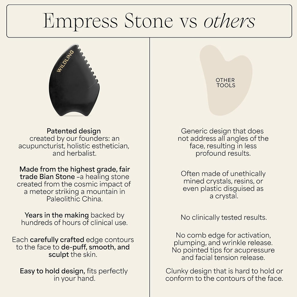 Thumbnail: WILDLING Empress Stone Gua Sha Facial Tool I Patented Design Crafted with 100% 