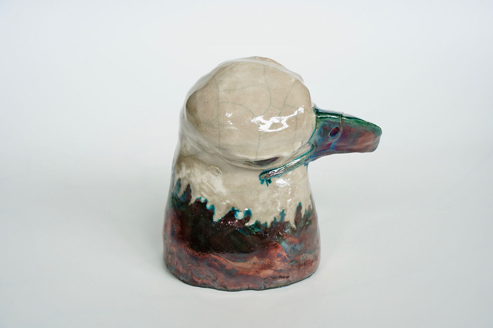 Thumbnail: Linda, Raku Bald Eagle