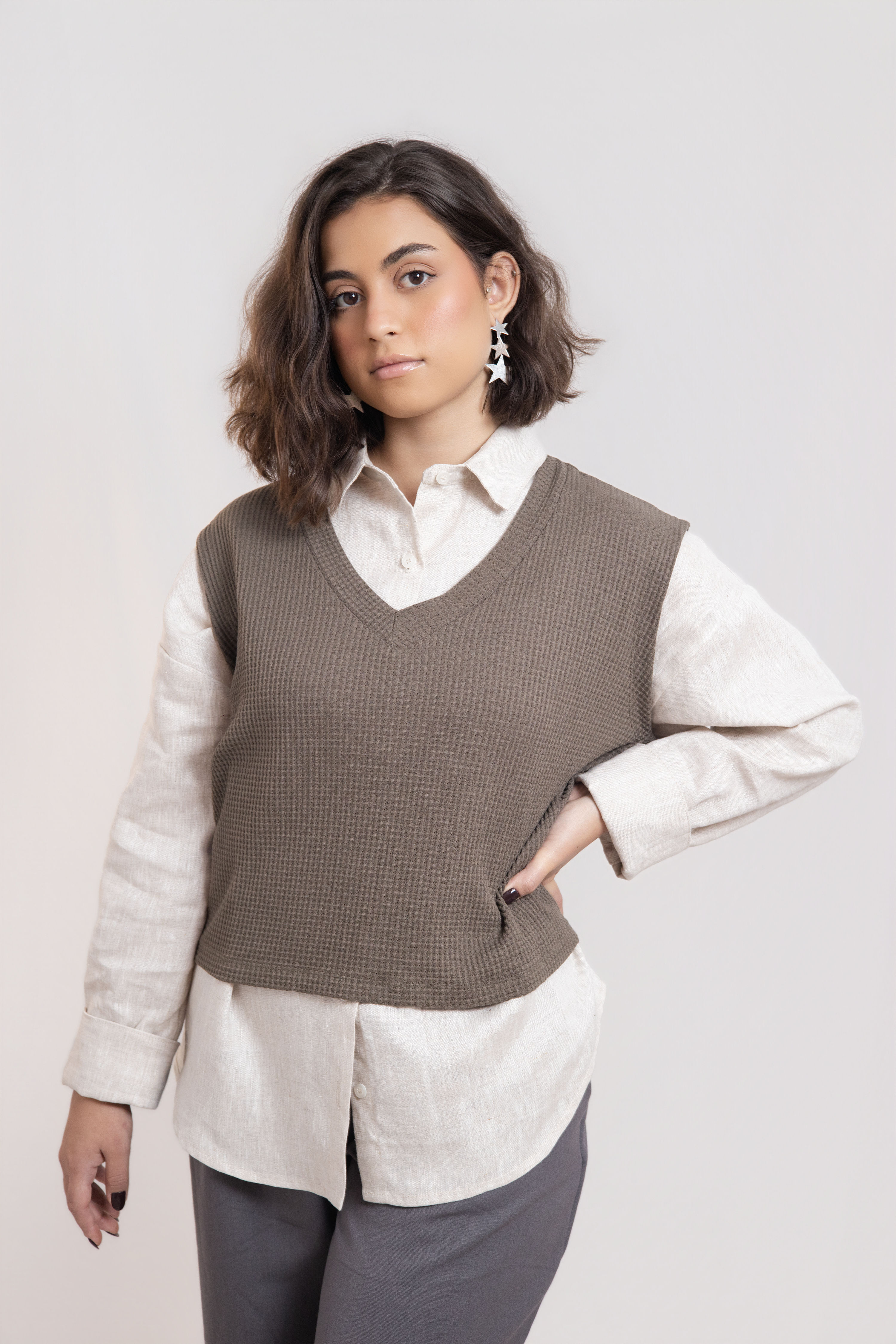 Regata e Colete V Texturizado