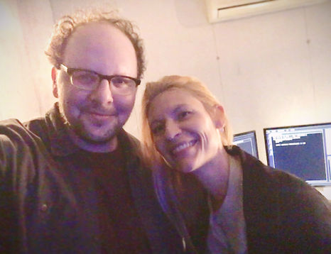 Austin Basis smiling selfie with the sweet & uber-talented Claire Danes on the set of the final season of "HOMELAND" in Casablanca, Morocco, AFRICA