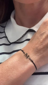 Miniaturbild: Buchstaben Initial Gold Armband 