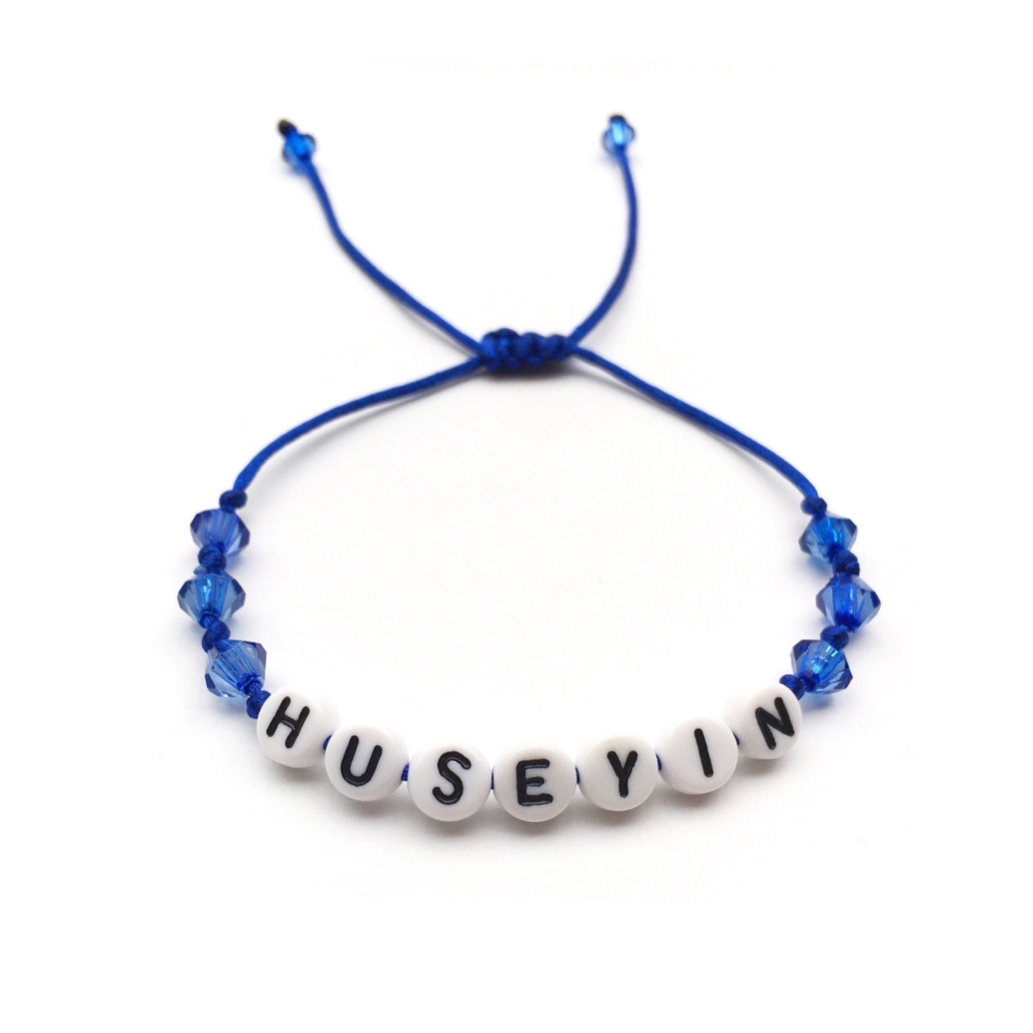 Bracelet HUSEYIM personnalisé avec prénom message texte logo