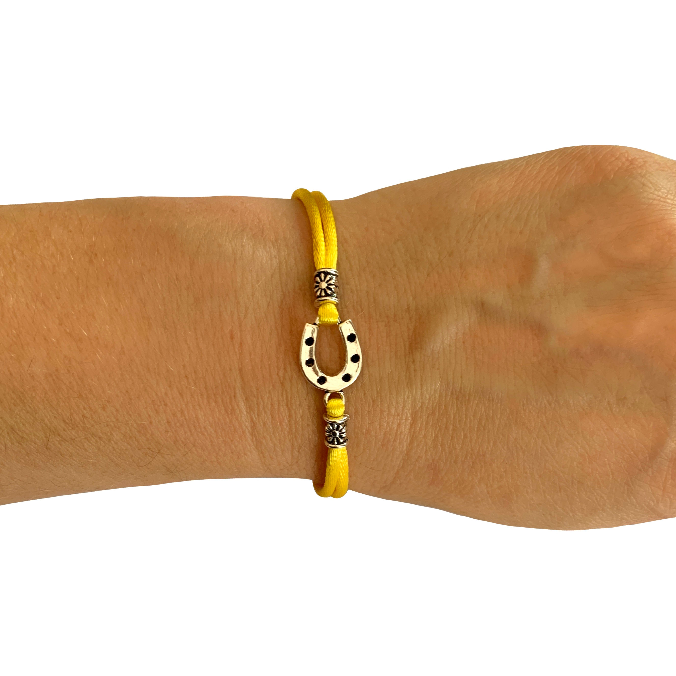 Bracelet personnalisable ajustable FER à CHEVAL HORSE MORS DE CHEVAL AU GALOP COURS AUX CHEVAUX. BIJOUX équitation