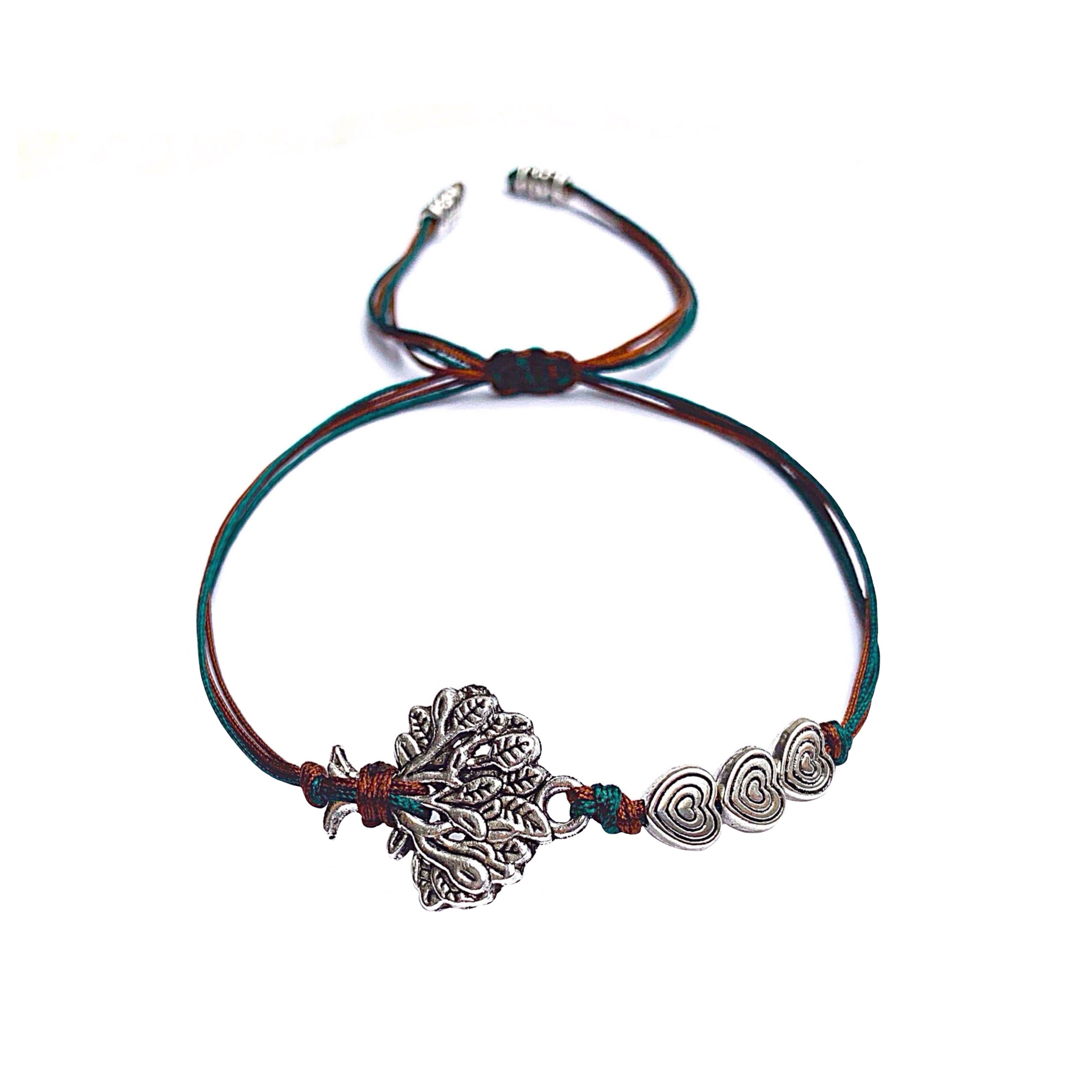 Bracelet porte bonheur, talisman, amulette à personnaliser ARBRE GÉNÉALOGIQUE. MA FAMILLE. MON COEUR MES ENFANTS. AMOUR