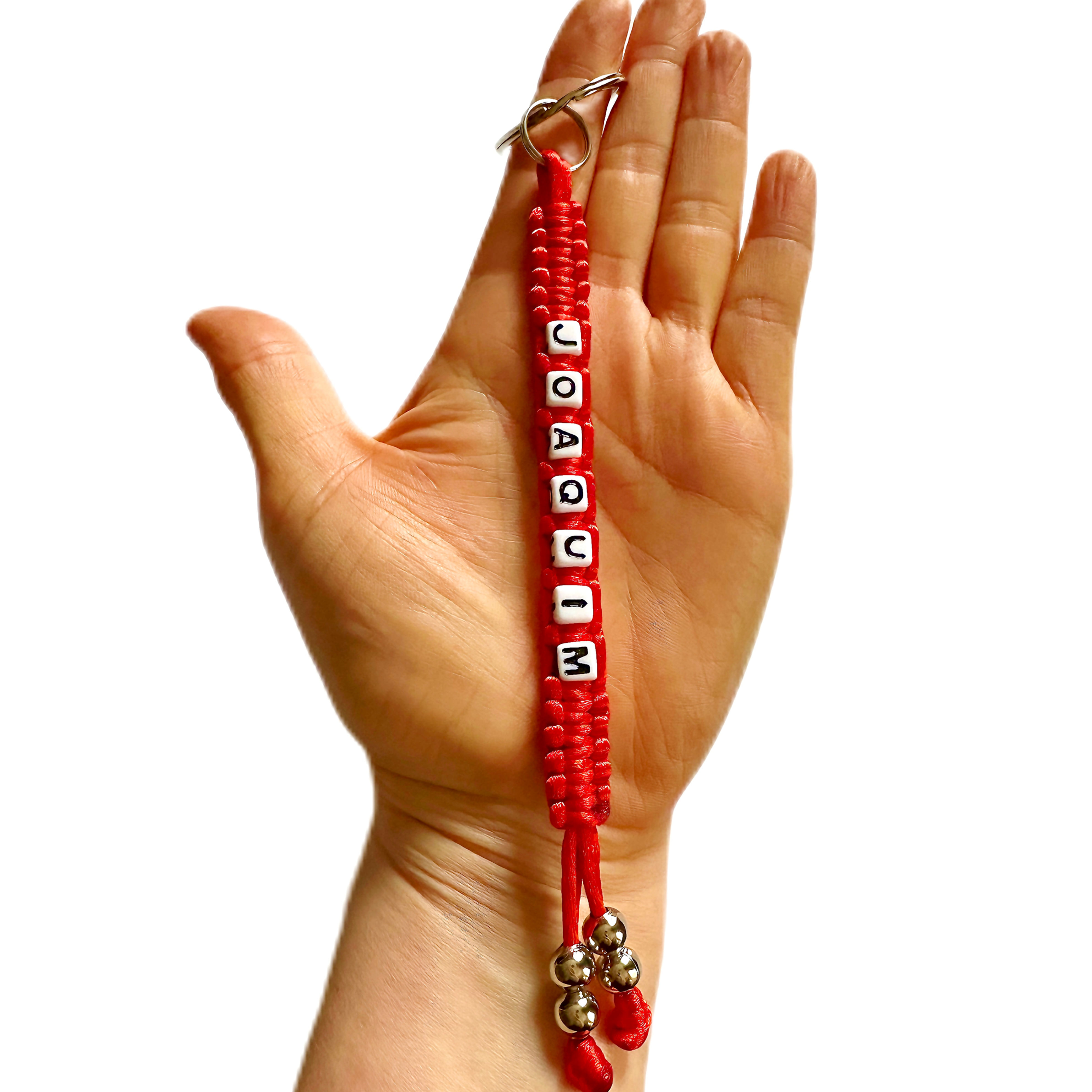 Porte clés JOAQUIM tressé en 2 couleurs à personnaliser avec text