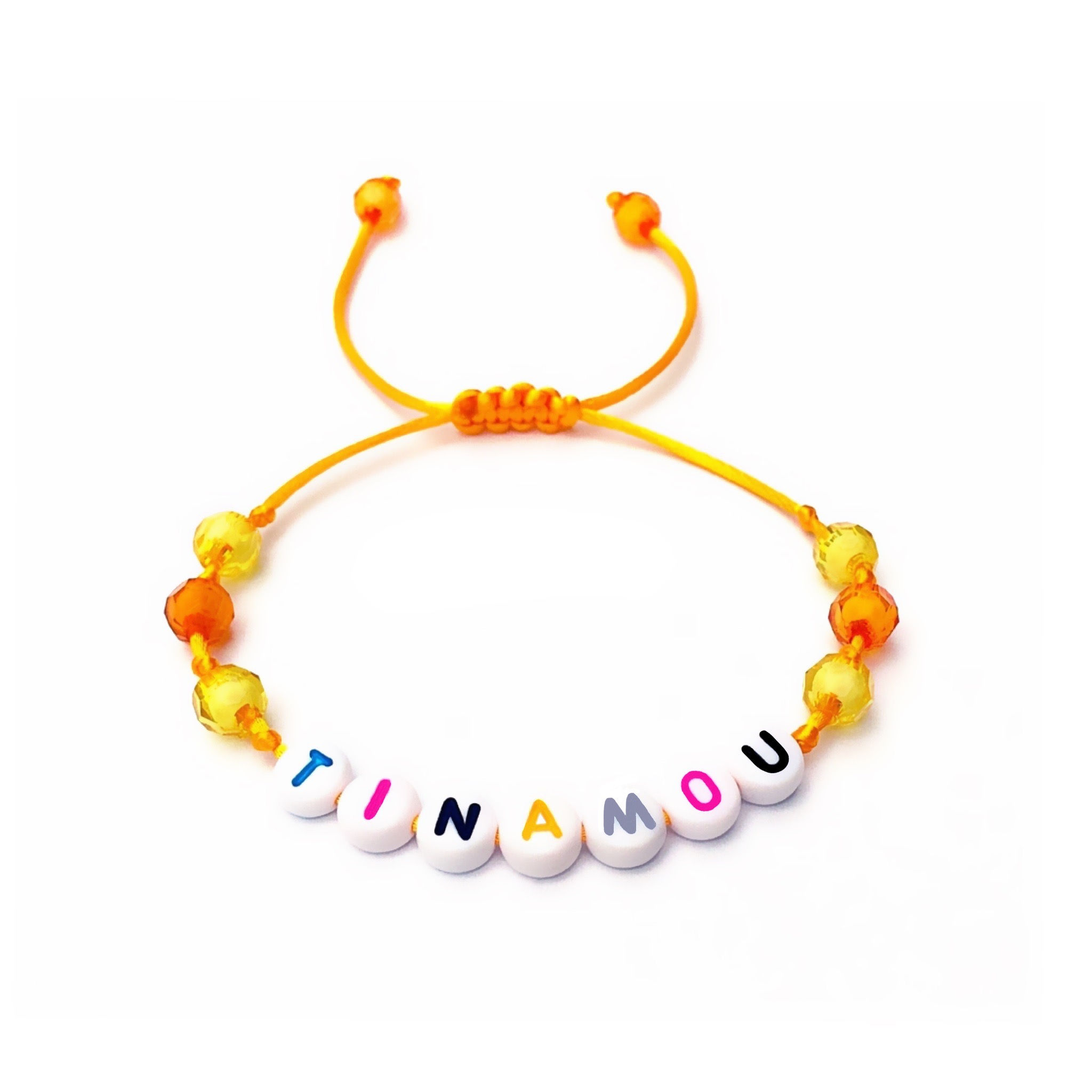 Bracelet TINAMOU personnalisé avec prénom message texte logo