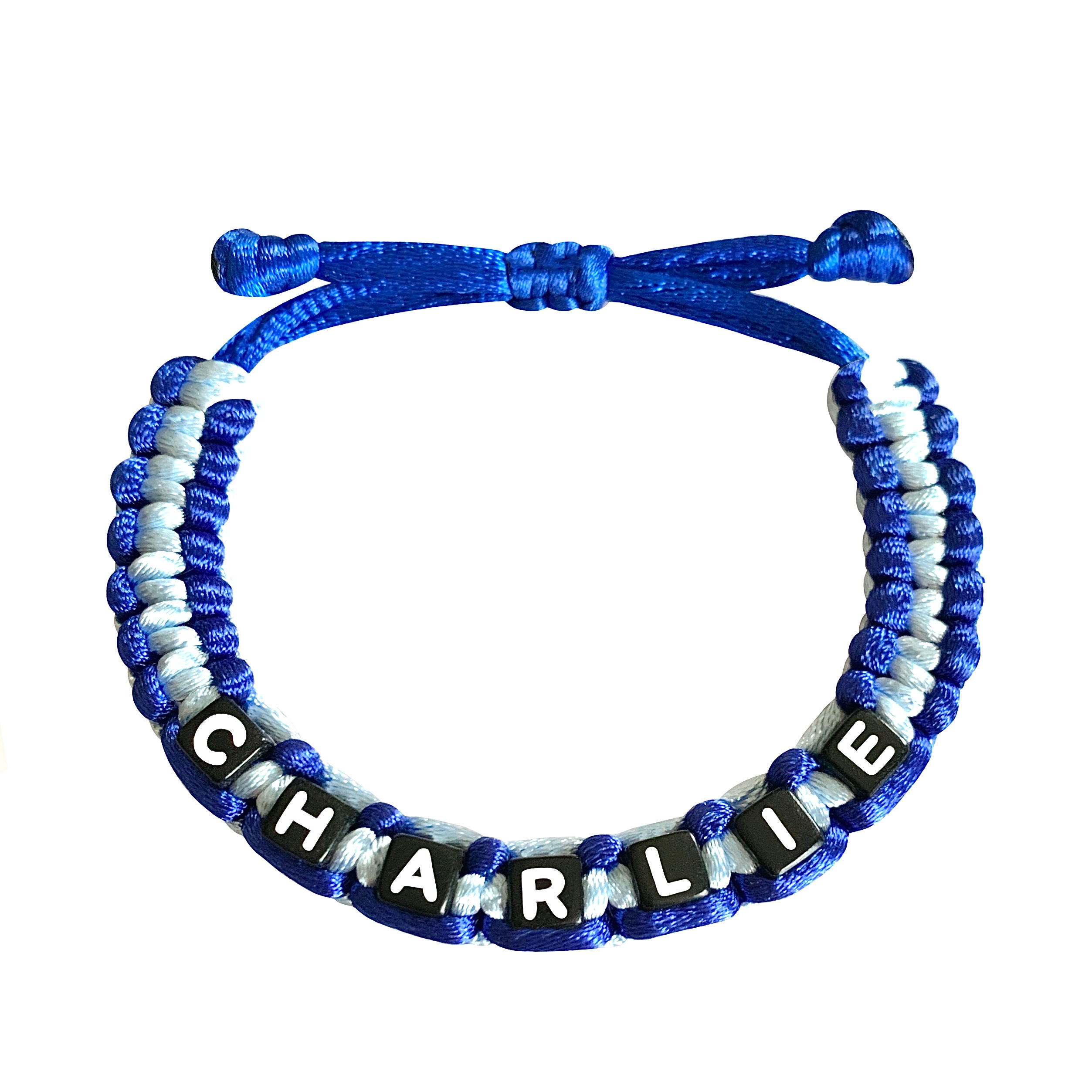 bracelet CHARLIE maroc à personnaliser tressé deux couleurs nom, prénom , message ; bijoux personnalisé homme femme enfant