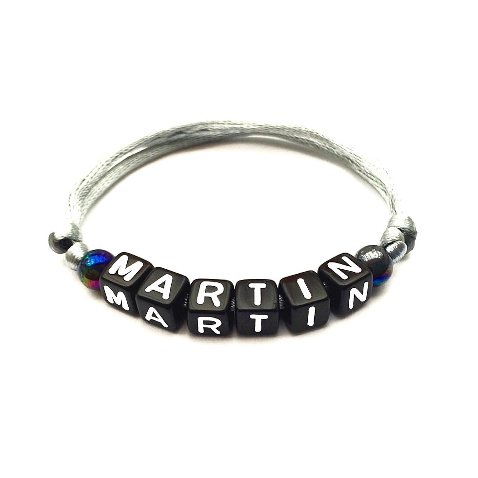 Bracelet MARTIN personnalisé réversible imperméable texte message