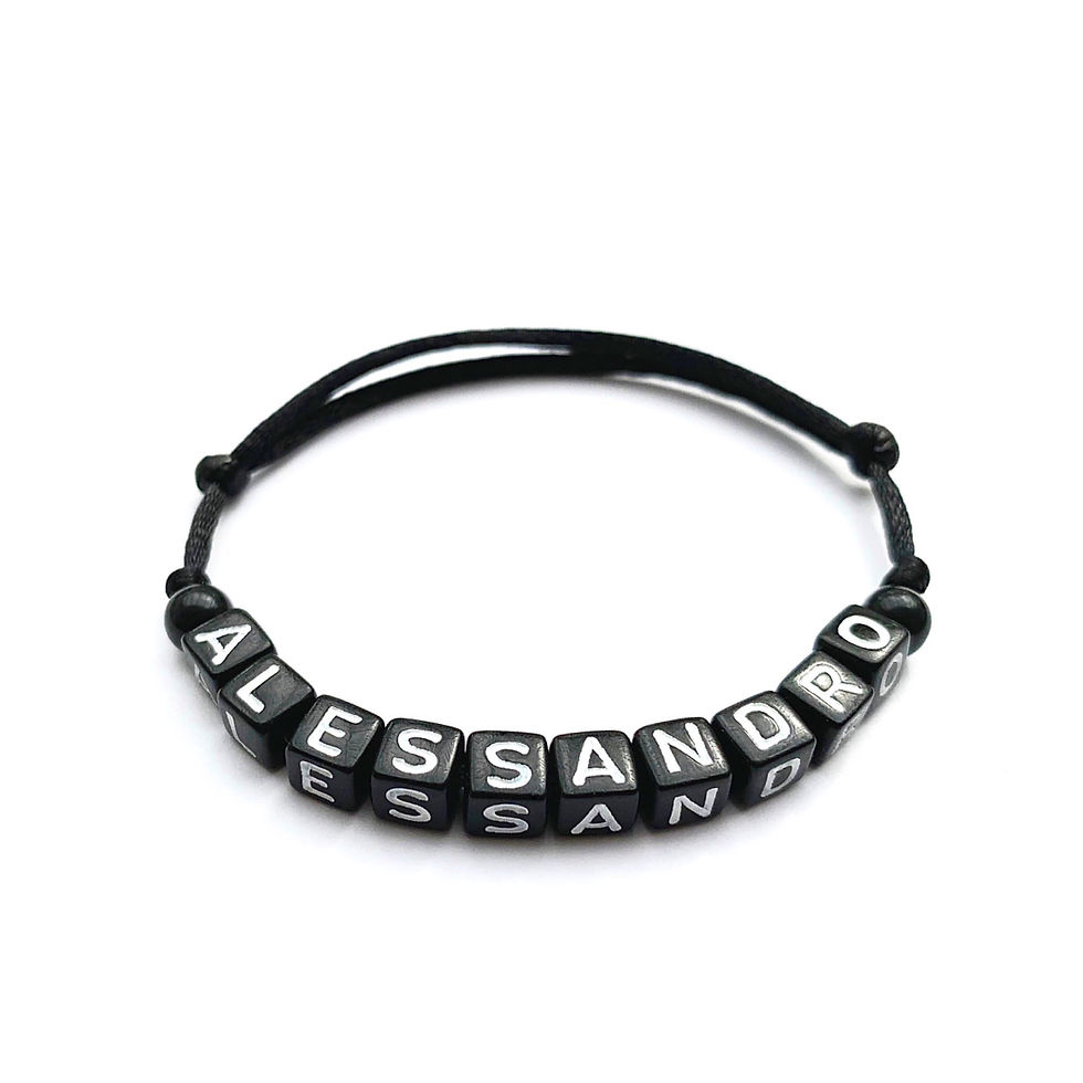 Bracelet ALESSANDRO personnalisé réversible imperméable avec texte message prénom