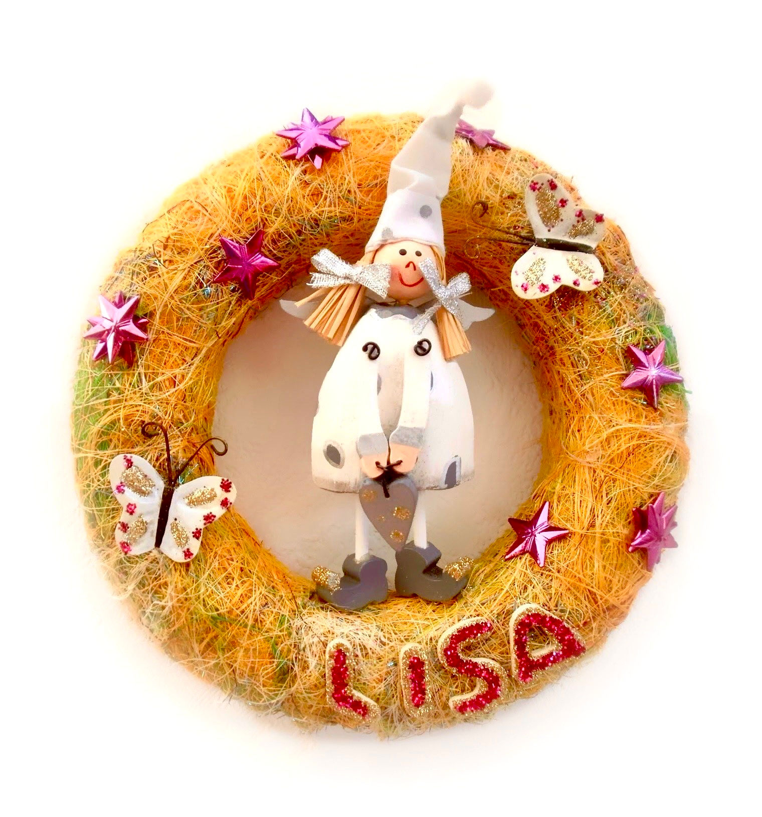 Couronne décorative de l'Avent LUTIN LISA Décoration fête de Noel