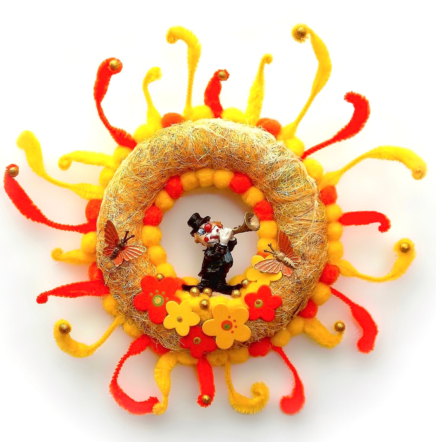 Couronne décoration murale CLOWN CIRQUE porte d’entrée de la chambre