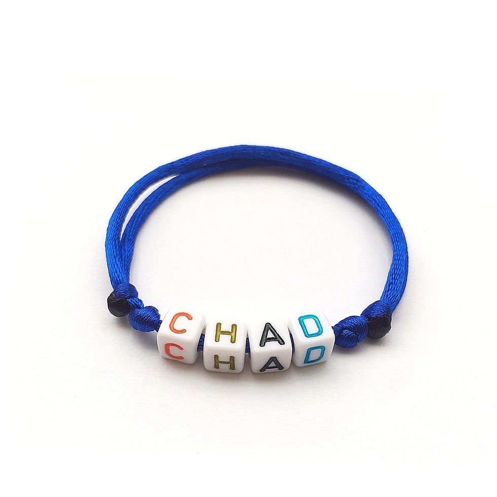 Bracelet CHAD personnalisé réversible imperméable avec texte message pr