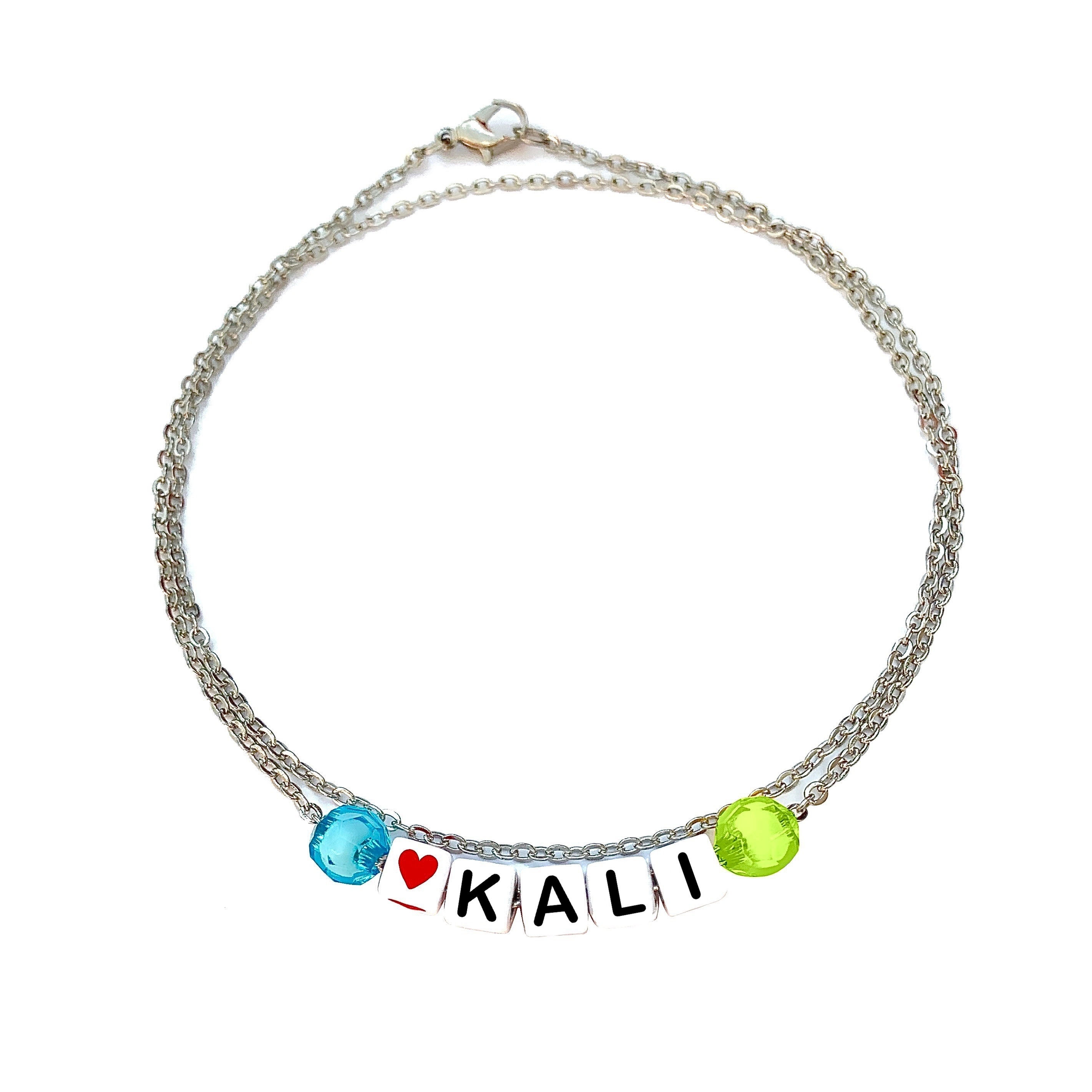 Collier personnalisable KALI avec prénom, message, logo, texte, initiale, surnom (réversible)