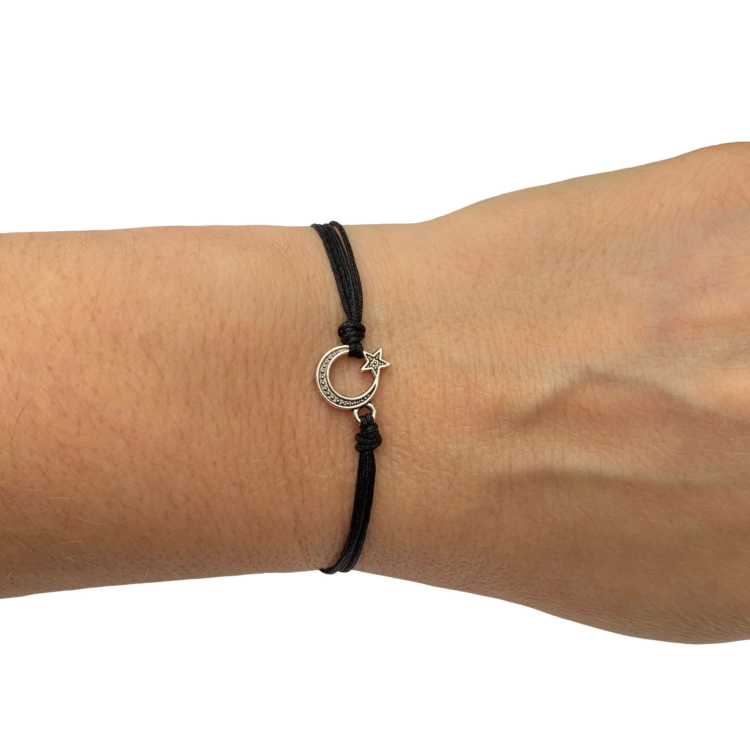 Bracelet à personnaliser Lune croissante Étoile symbole croyance islam musulman