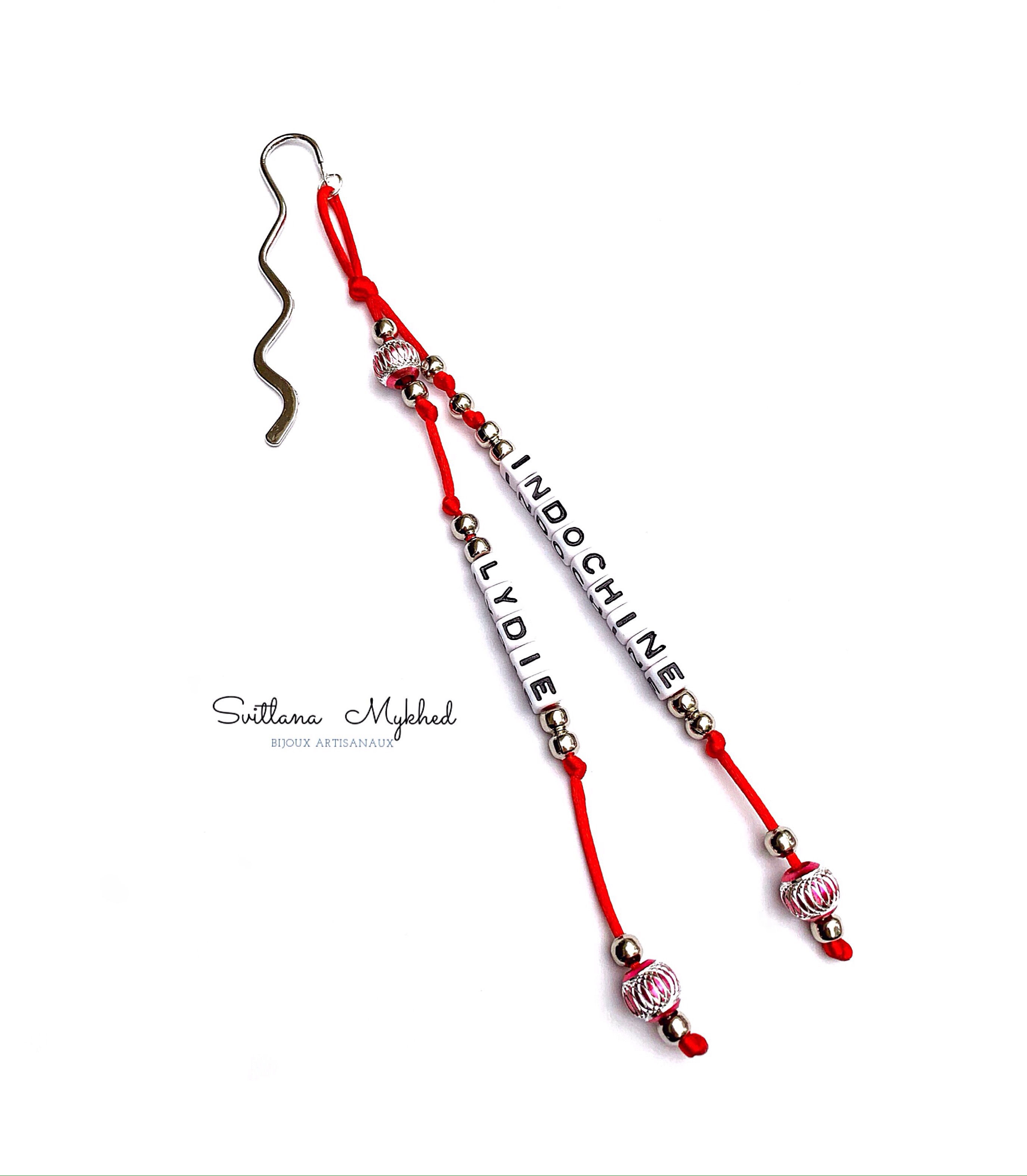 Marque Pages LYDIE personnalisé avec prénom, nom, message, surnom, logo