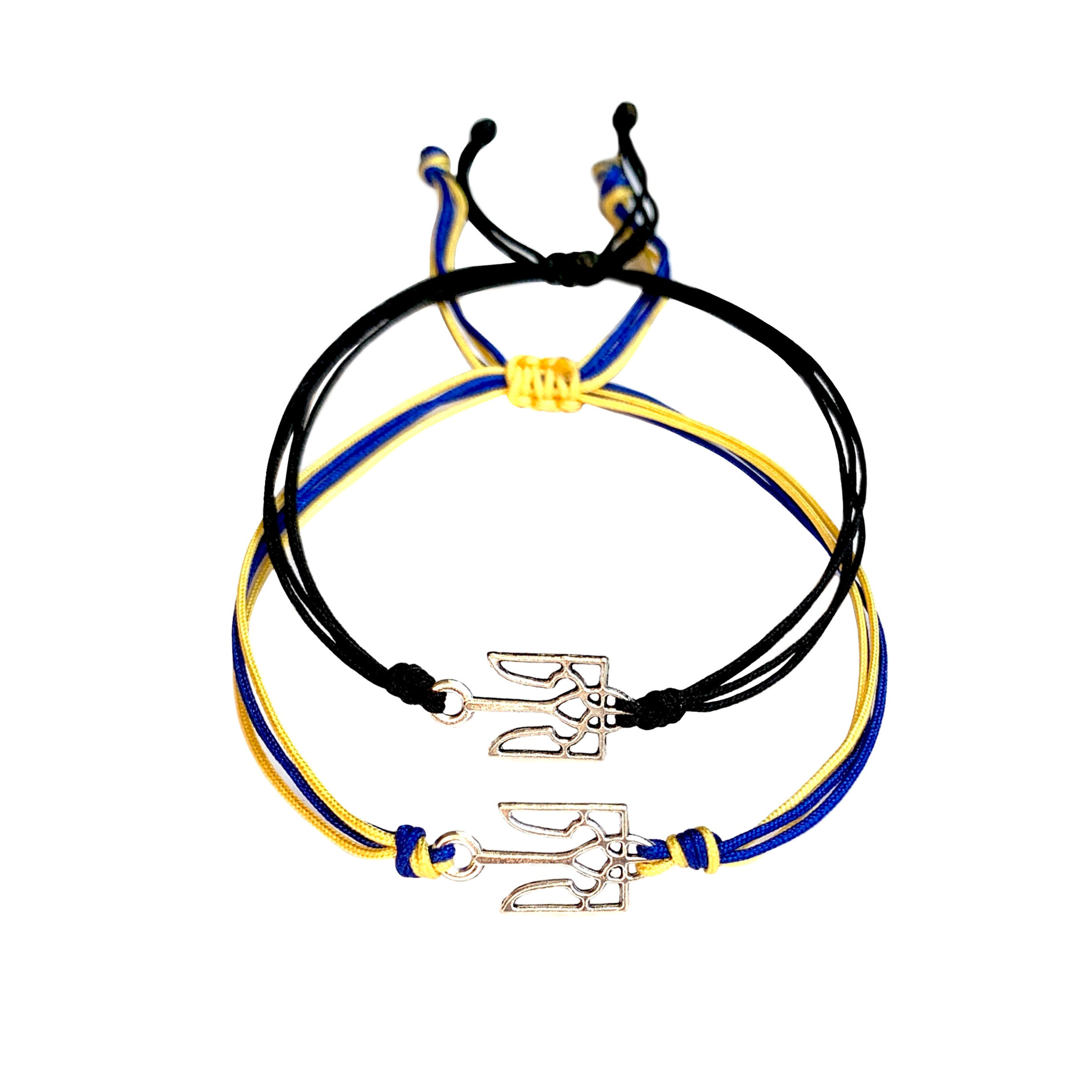Bracelet symbole National Emblème Trident Drapeau de l'Ukraine Kiev bleu jaune