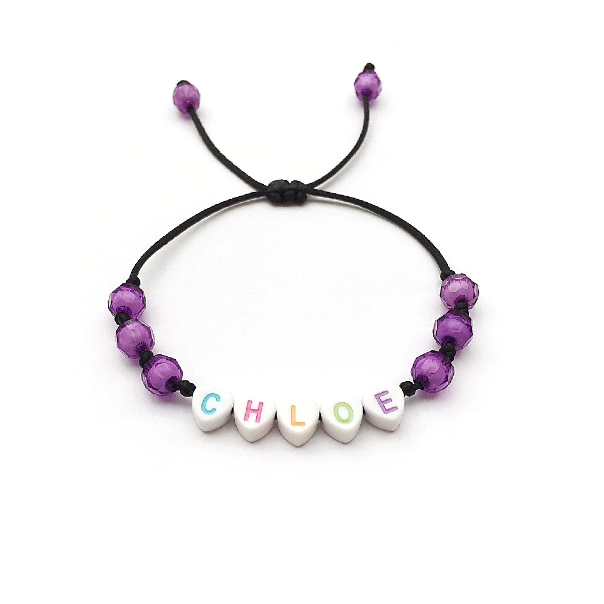 Bracelet CHLOÉ personnalisé avec prénom message texte logo