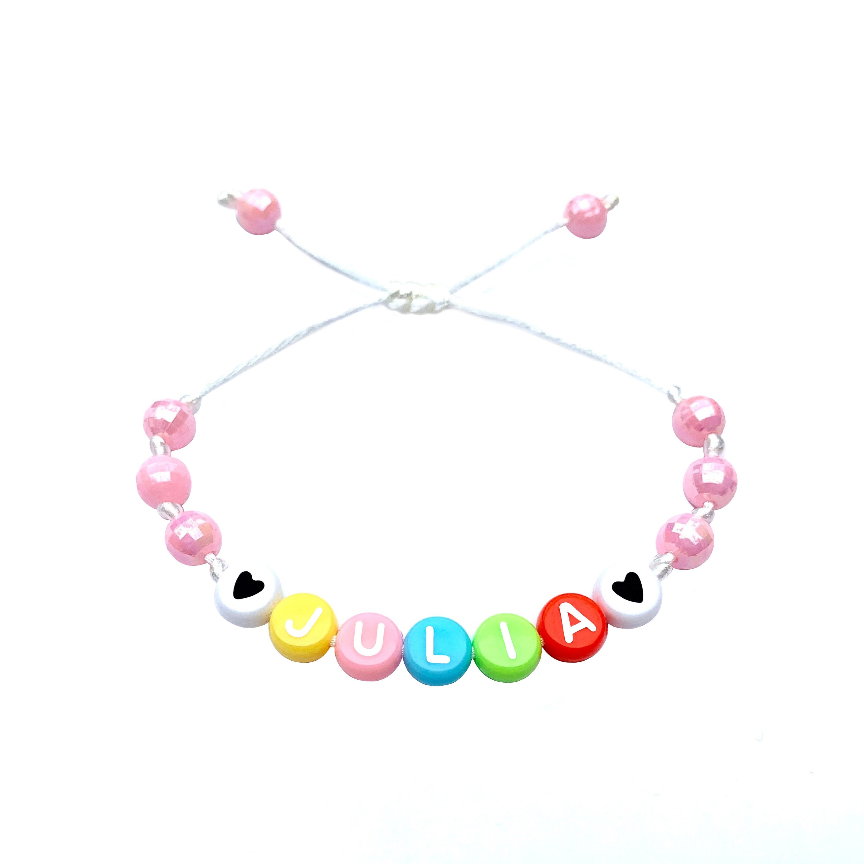 Bracelet personnalisé 🖤 JULIA 🖤 avec prénom message texte logo