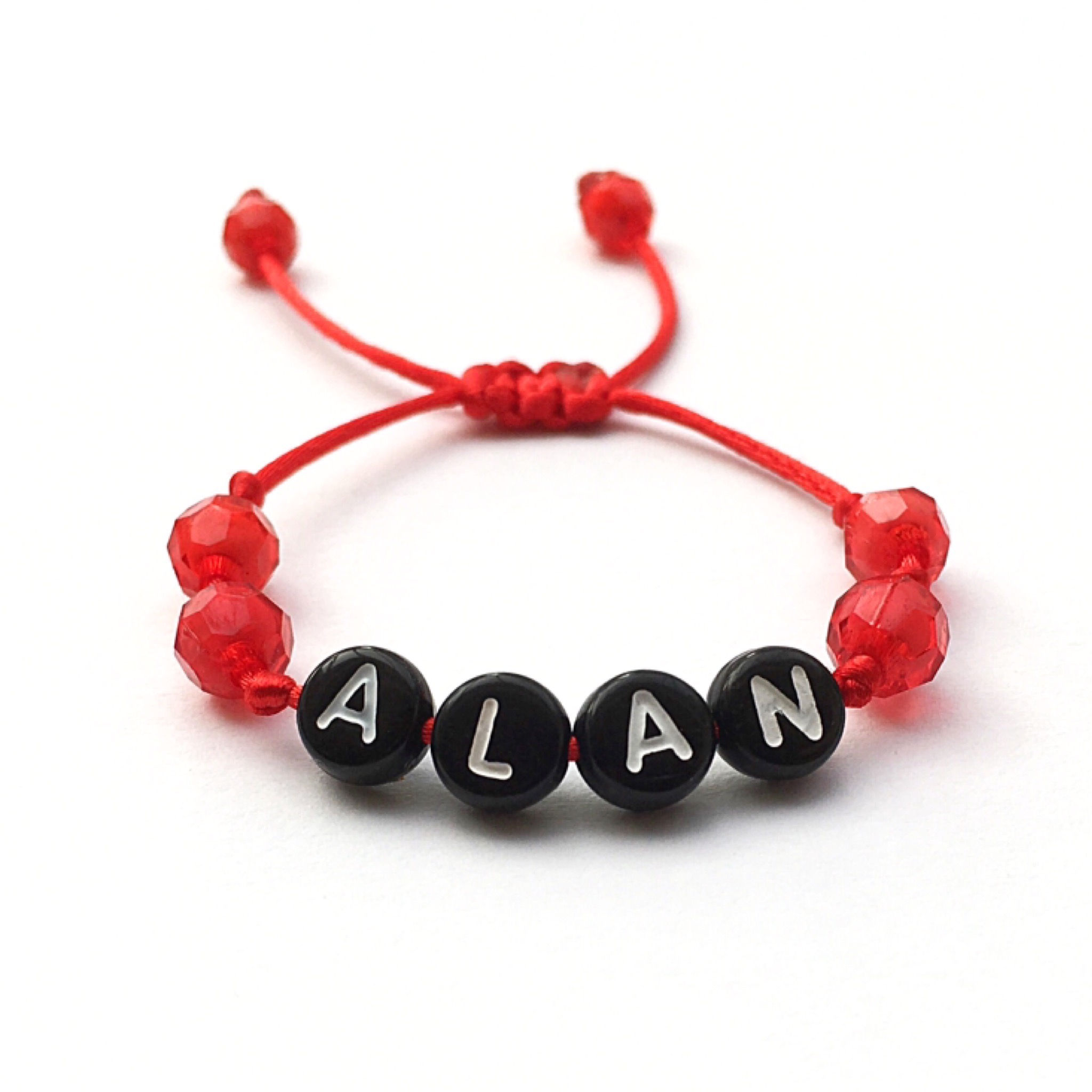 Bracelet personnalisé ALAN avec prénom message texte logo