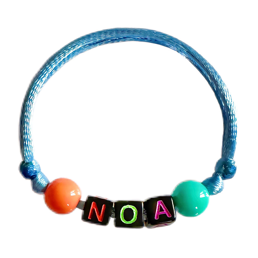 Bracelet NOA personnalisé avec prénom nom texte message logo prénom