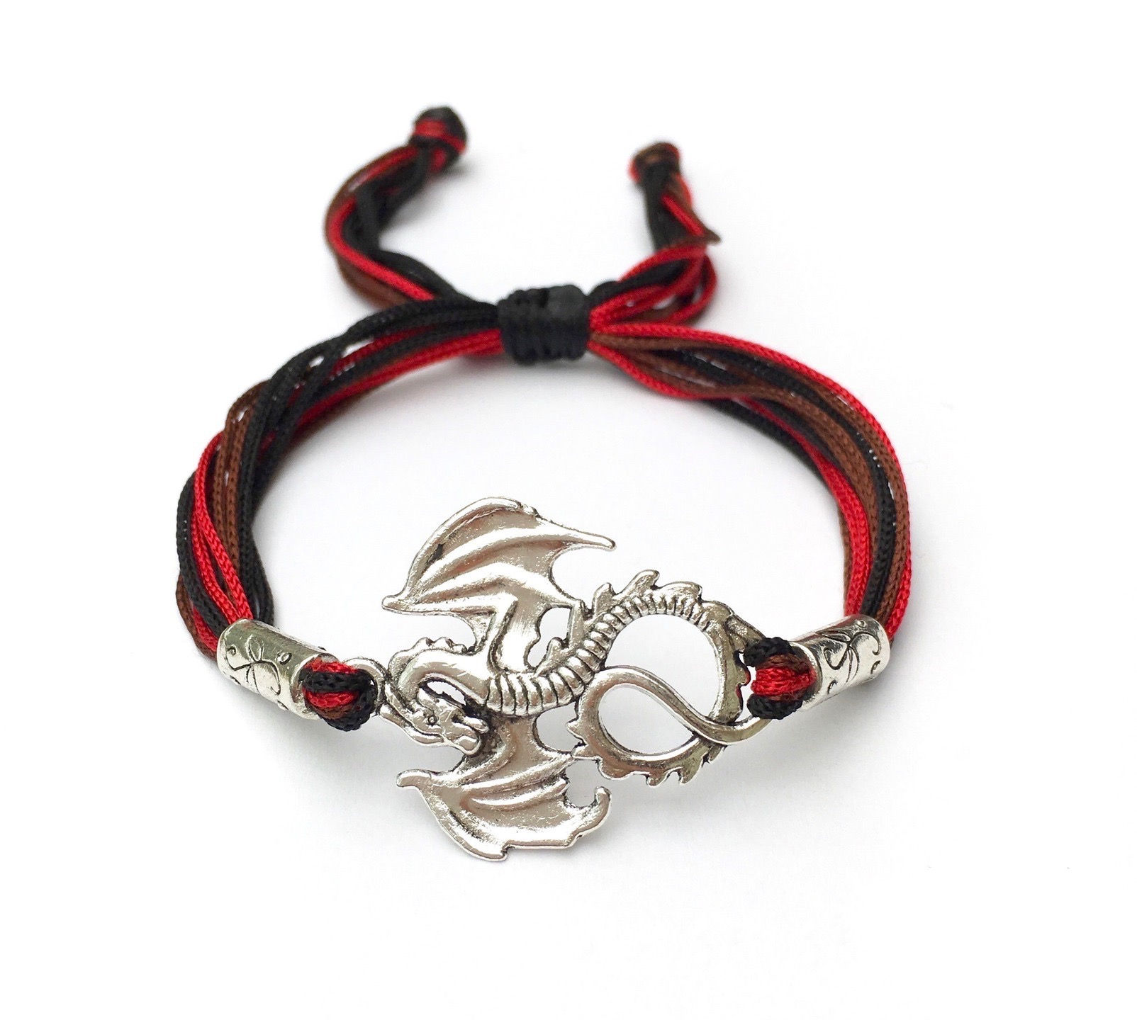 Bracelet personnalisé style gothique asiatique celtique personnalisé DRAGON VIKING LÉGENDE MYSTÈRE, FORCE, JAPON