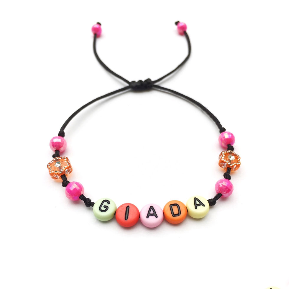 Bracelet GIADA personnalisé e avec prénom message texte logo