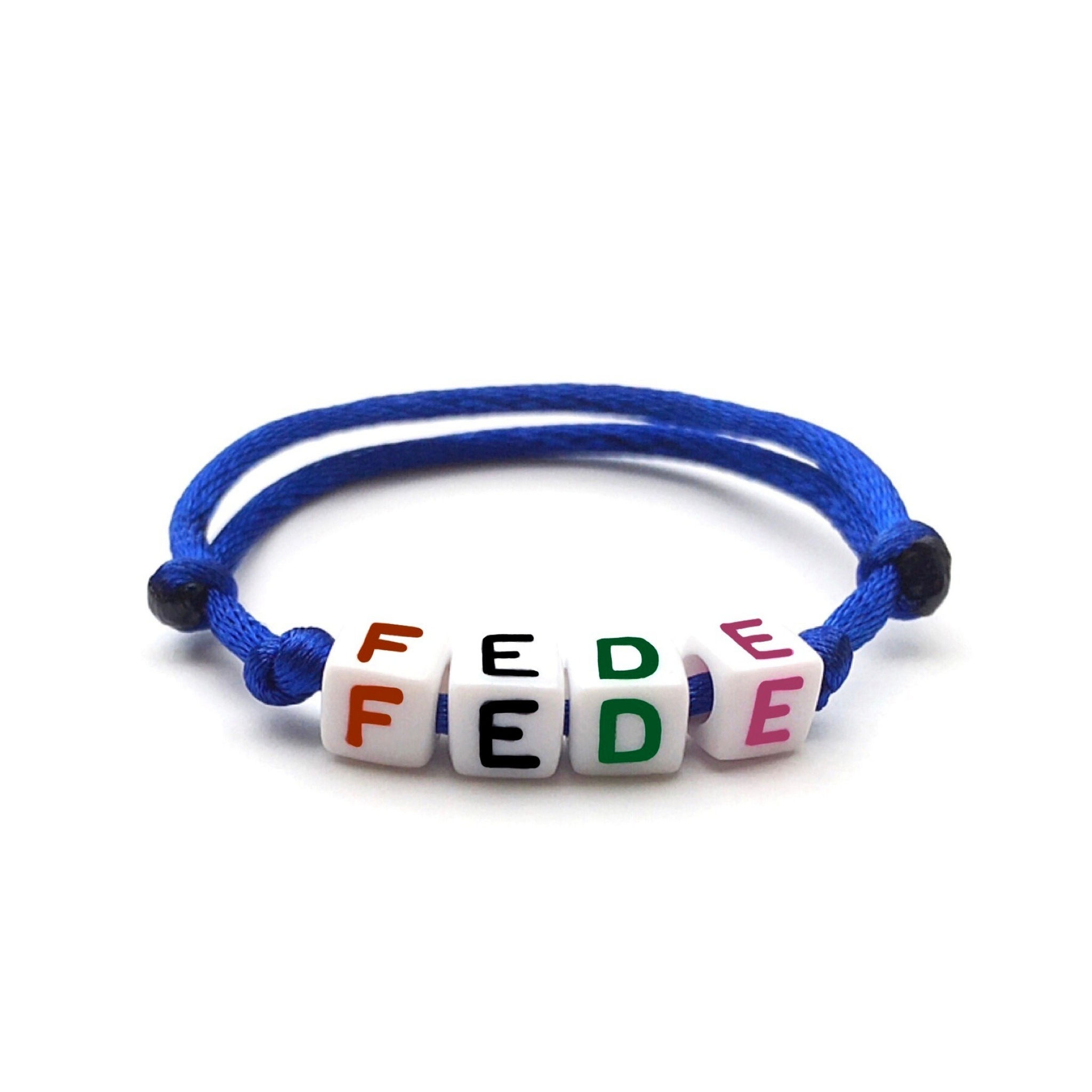 Bracelet FEDE personnalisé réversible imperméable avec texte message