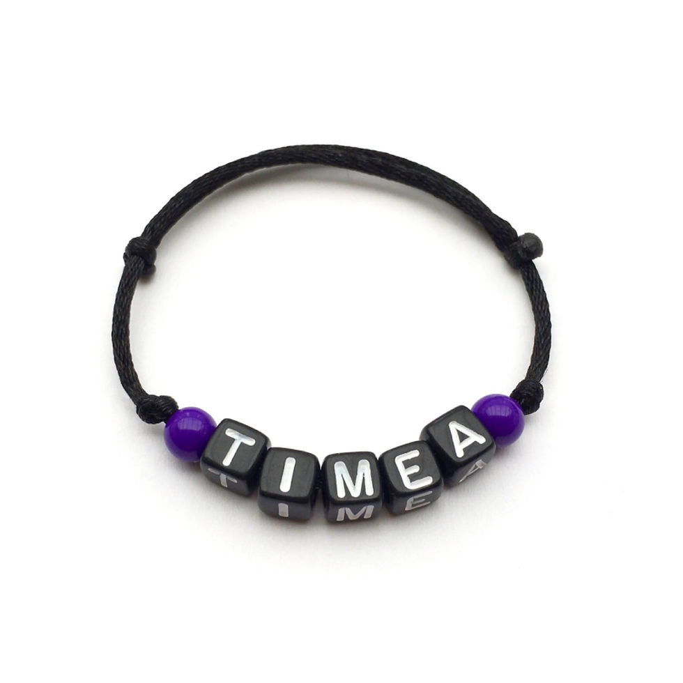Bracelet TIMEA personnalisé réversible imperméable texte message prénom
