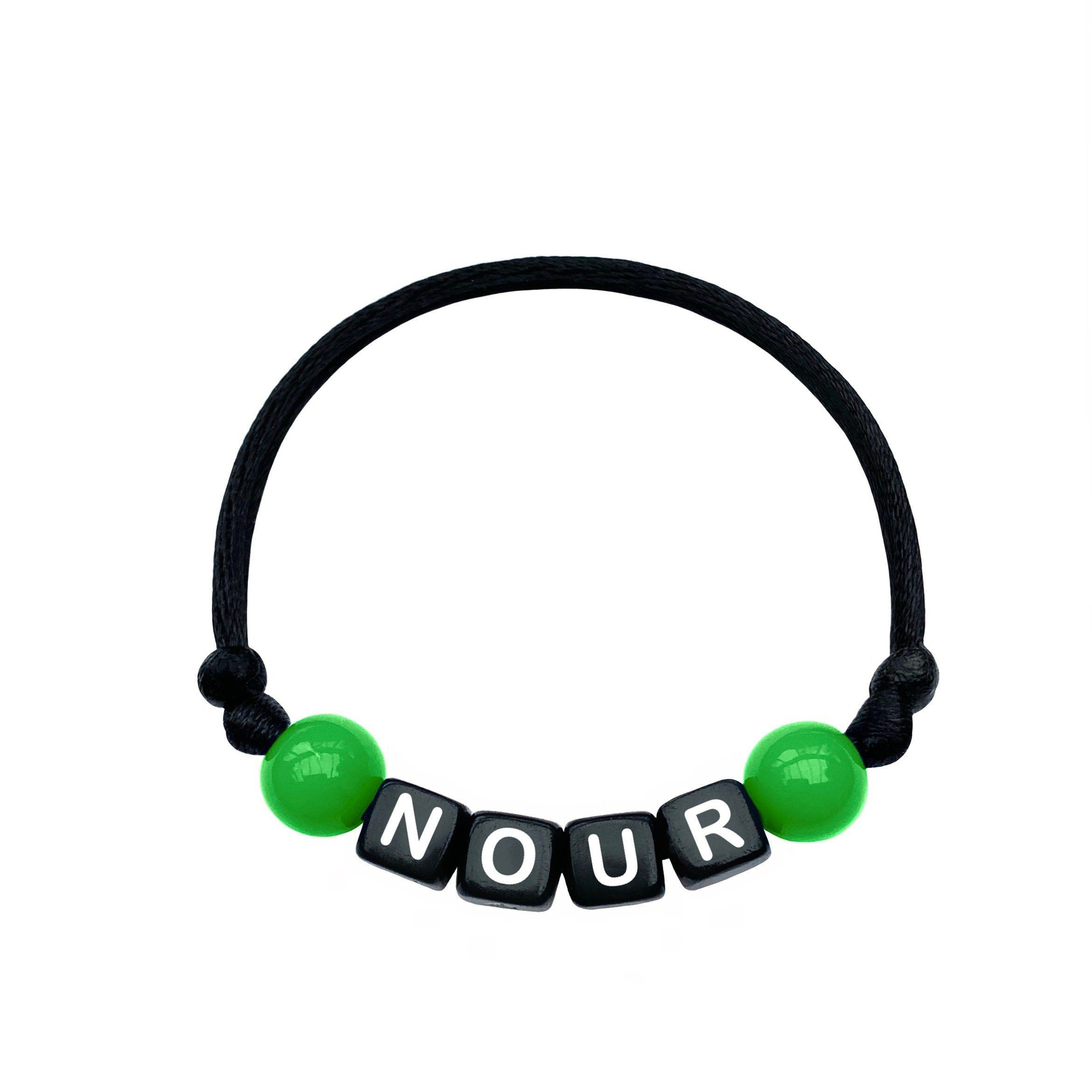 Bracelet NOUR personnalisé réversible imperméable avec texte prénom