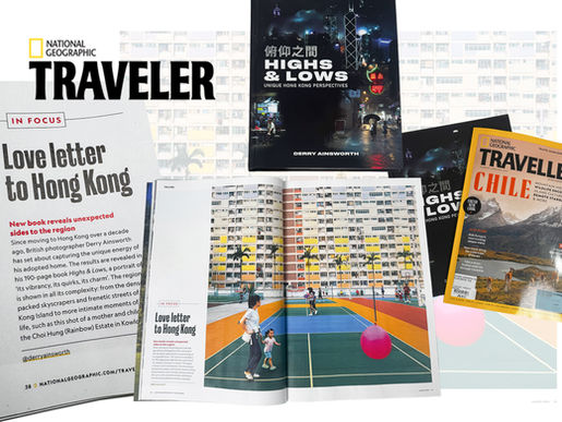 "Love Letter to Hong Kong" Highs & Lows book featured by National Geographic Traveller. Discover this captivating tribute to Hong Kong by Derry Ainsworth.