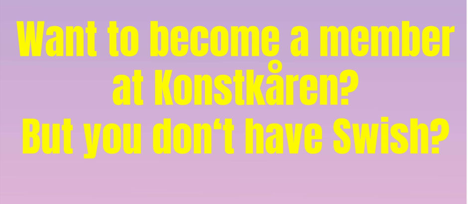 Join Konstkåren without Swish?