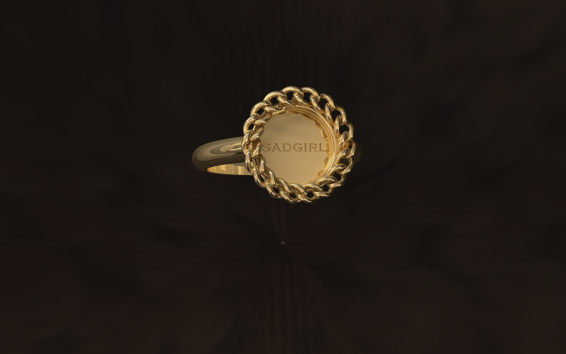 Customizable Floating Chain Frame Ring