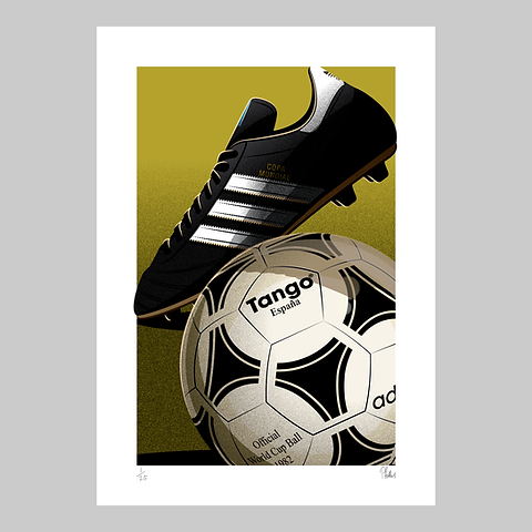 Adidas Copa Mundial. A3 Colour Print. | Paul Fellows Art