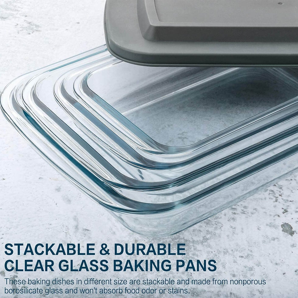 Thumbnail: Glass Baking Dish with Plastic lids, 8 Pieces