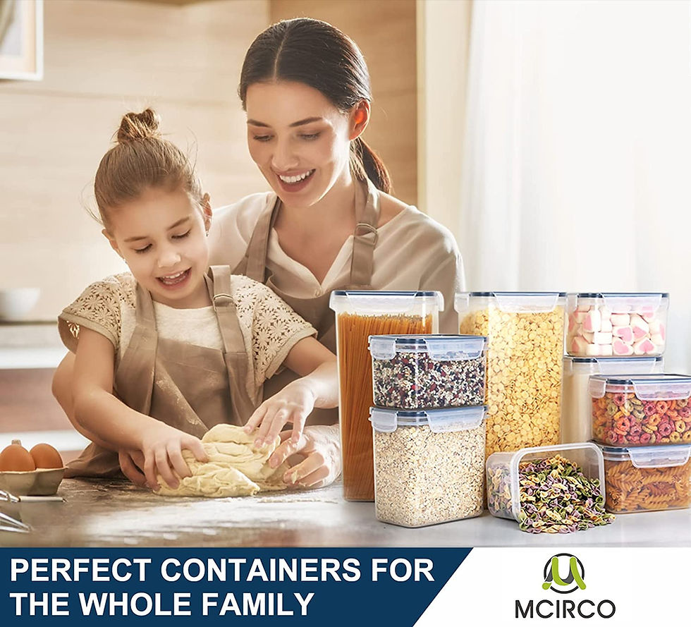 Thumbnail: BPA-Free Plastic Airtight Food Storage Containers, Set Of 25 Packs