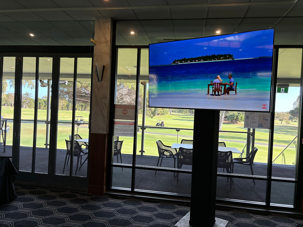 TV Hire Adelaide TV at golf club