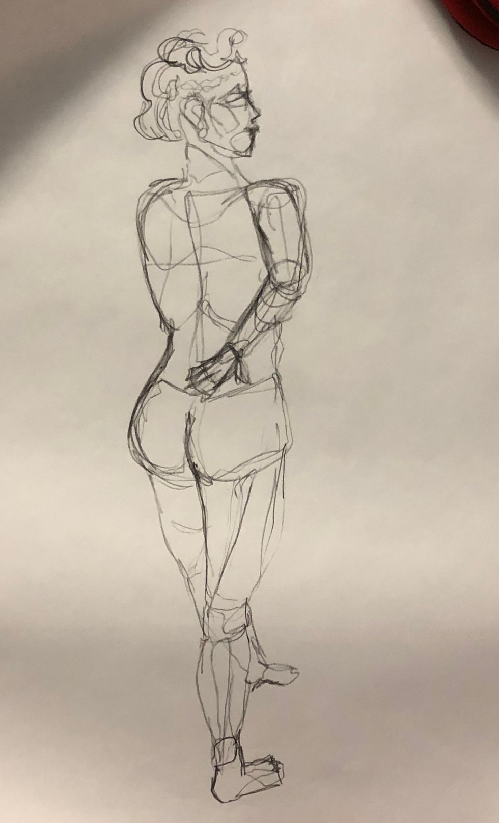 Sketch live model continuous line